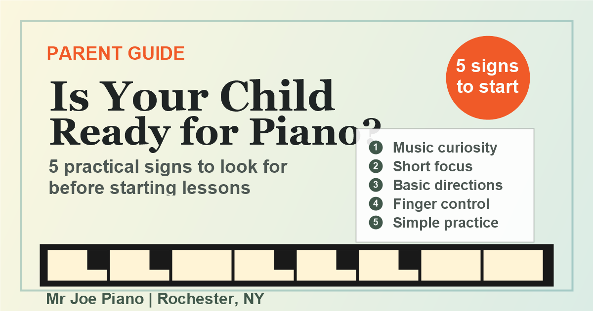 Illustrated piano readiness guide for parents